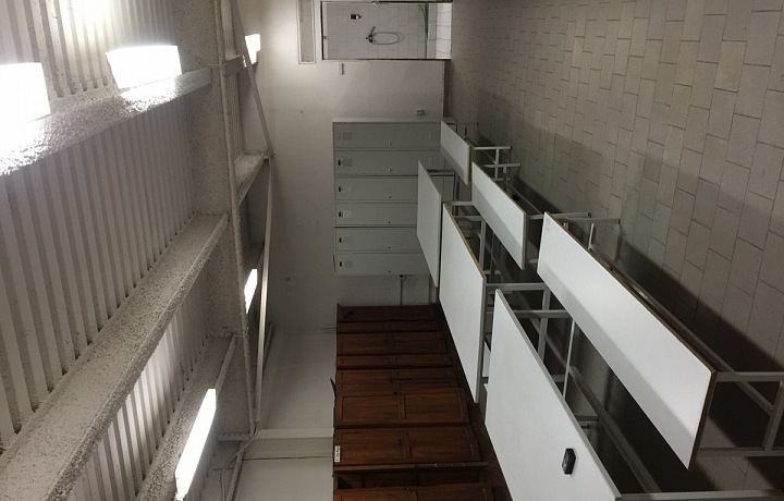 Původní šatny žokejů. 