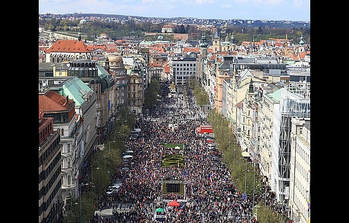 Demonstrace nazvaná Česko proti bídě, 16. dubna 2023