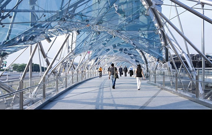 Unikátní stavba Helix Bridge