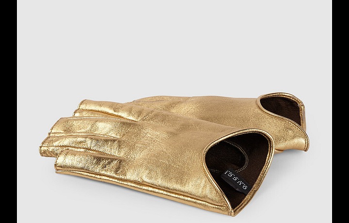 Metalické rukavice Gucci bez prstů