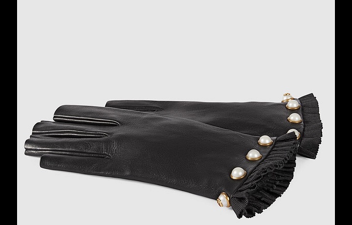 Kožené rukavice Gucci bez prstů