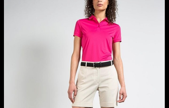 Svítivě růžové dámské polo triko