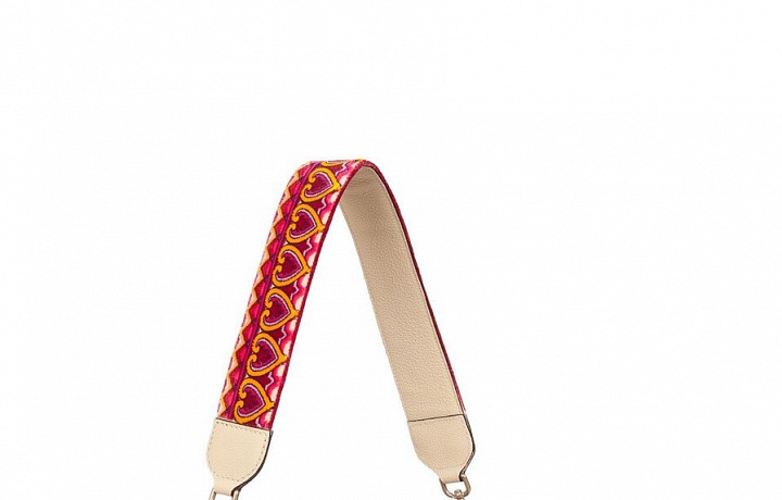 Embroidered rainbow shoulder bag