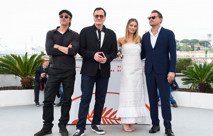 Brad Pitt, Leonardo Di Caprio, Tarantino, Margot Robbie