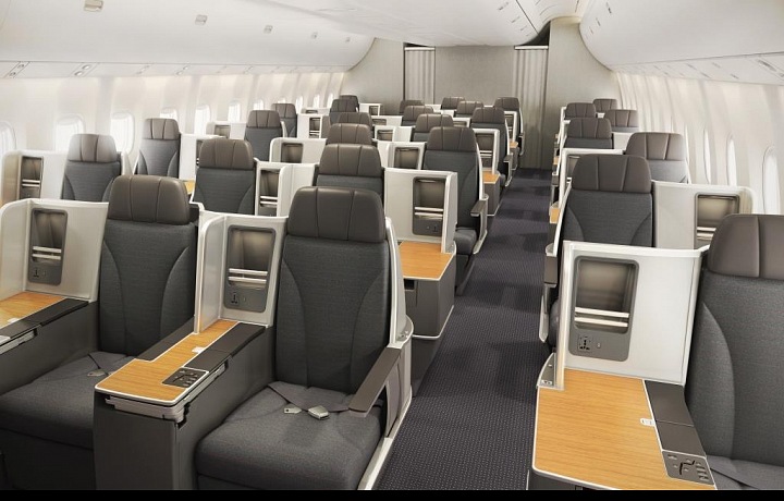 Luxusní interiér boeingu 767-300