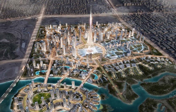 Creek Tower a nová budoucí čtvrť