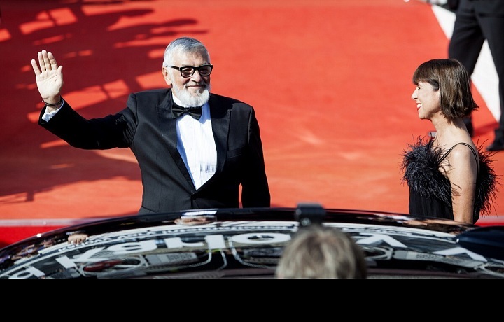 Prezident festivalu Jiří Bartoška s manželkou Andreou