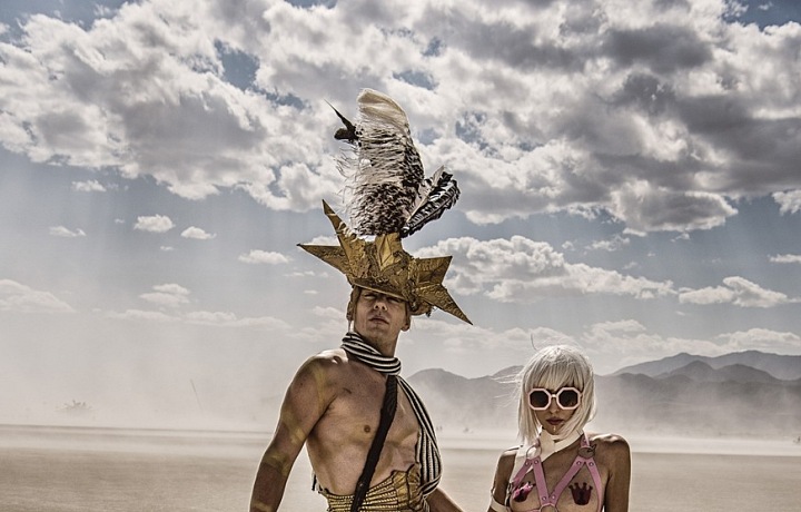 Festival v poušti Burning Man.