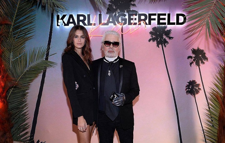 Karl Lagerfeld a Kaia Gerber