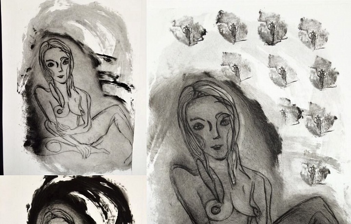 Lucie maluji i akty. 