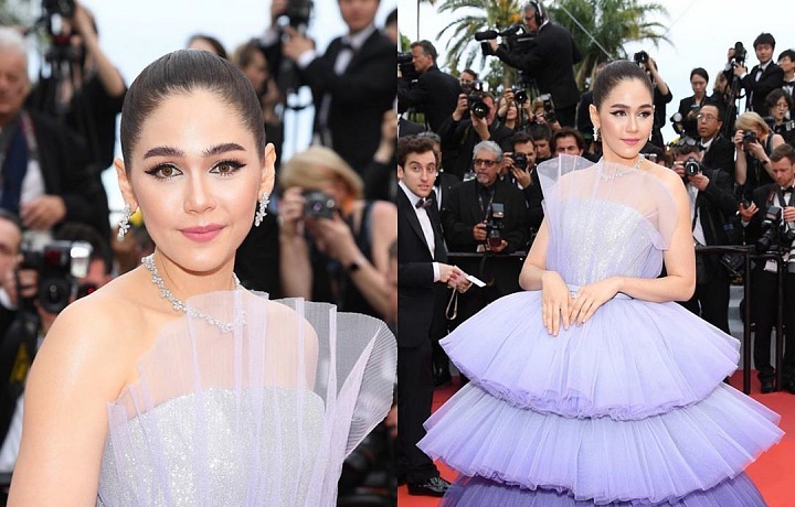 Araya A. Hargate -  šaty Ralph & Russo, šperky Chopard