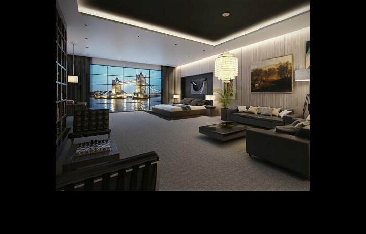 Obývací pokoj s ložnicí