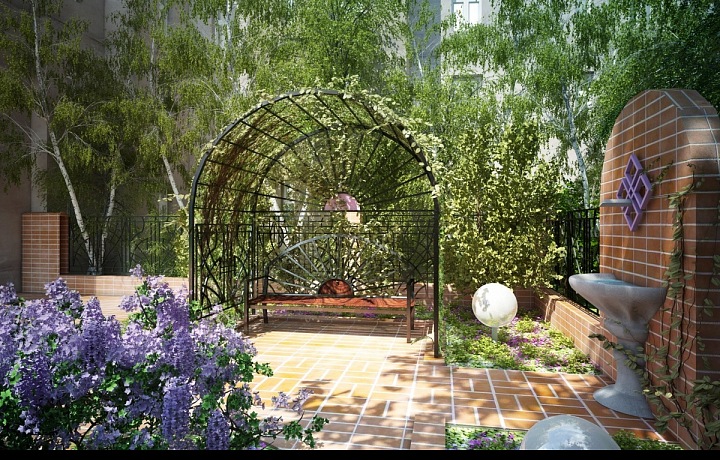 Šeříková zahrada ve vnitrobloku