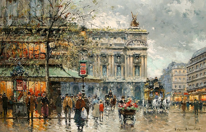Antoine Blanchard a Café de la Paix