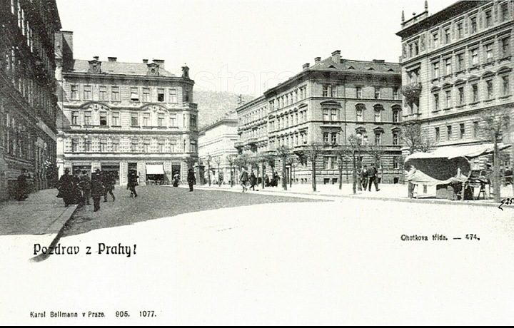 Původní Chotkova třída na místě Vítězné ulice