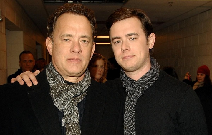 Tom Hanks se synem Colinem.