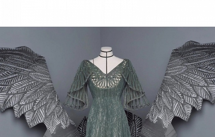 Zelené šaty z kolekce Dior Fall 2020 Haute Couture