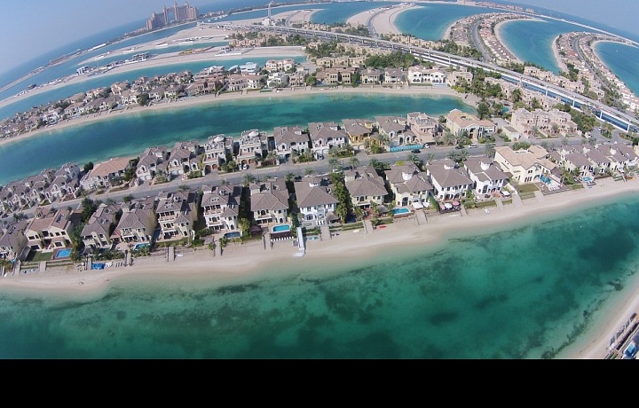 Pohled na Palm Jumeirah Dubai
