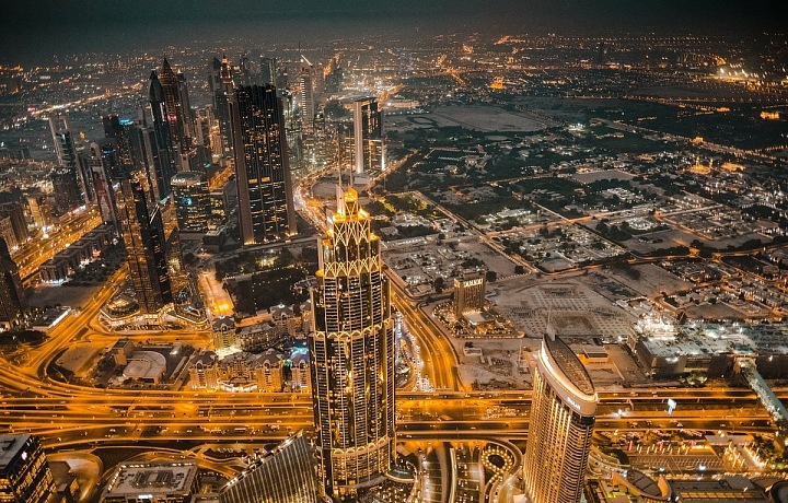 Noční Dubaj