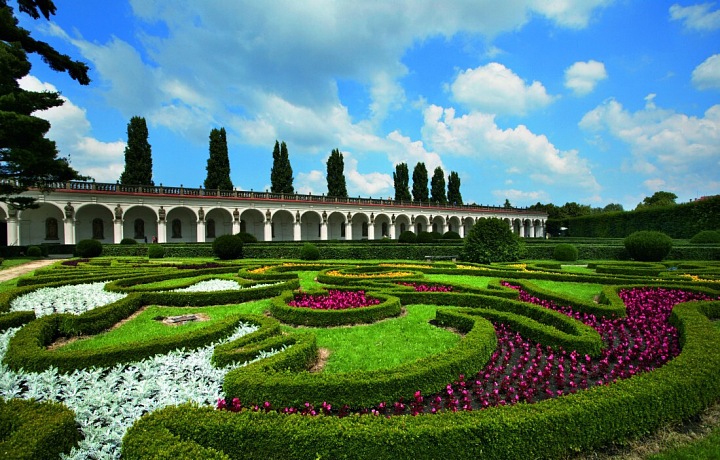 Květiny zdobí luxusní zahrady
