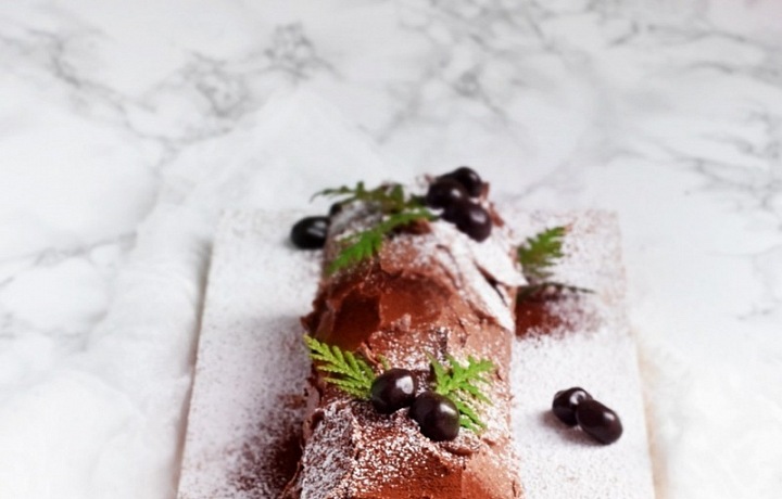 Francouzská Mocha Bûche de Noël