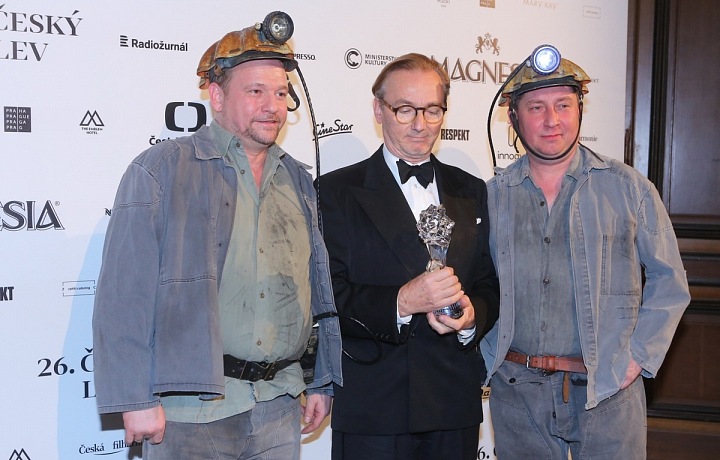 Ondřej Havelka mezi "horníky z Dukly"