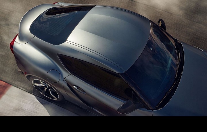 Toyota Supra GR 2019, pohled na střechu