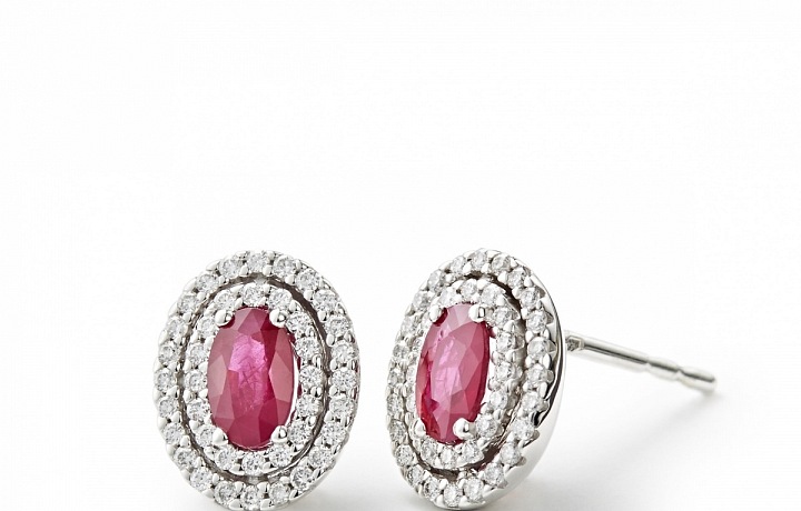 Luxusní náušnice HALADA s drahými kameny