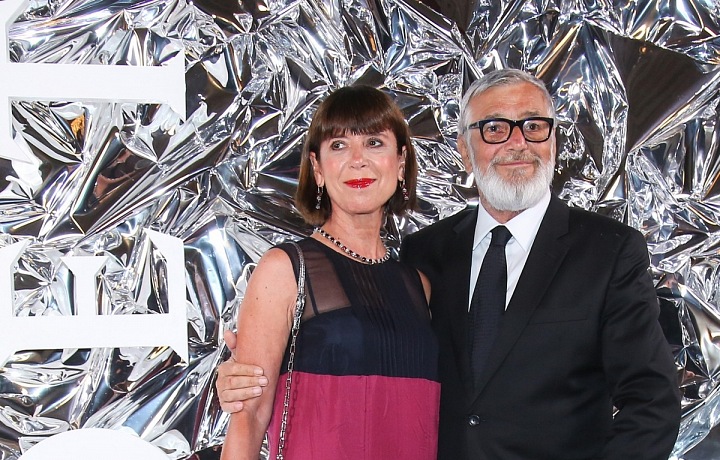 Prezident festivalu Jiří Bartoška s manželkou Andreou