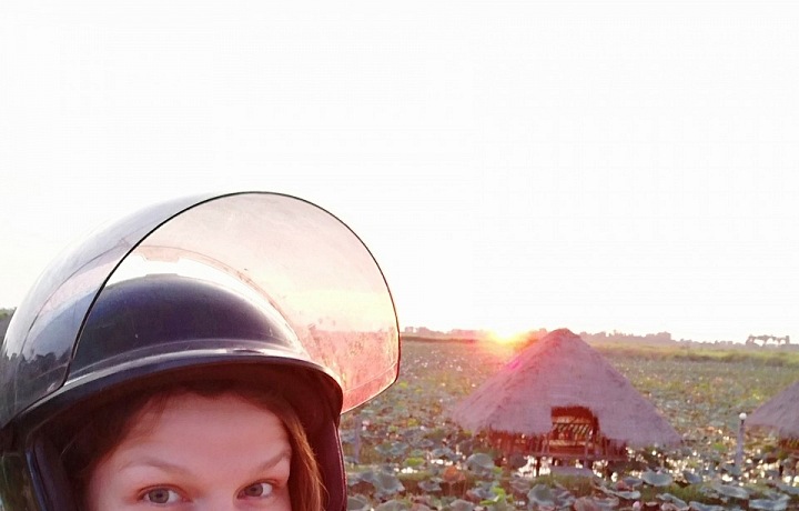 Lotosová farma ze skútru