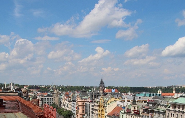 The view from The House of Fashion in Prague