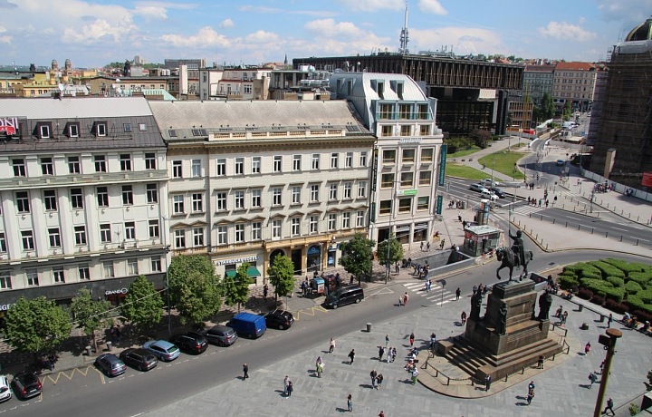 The view from The House of Fashion in Prague