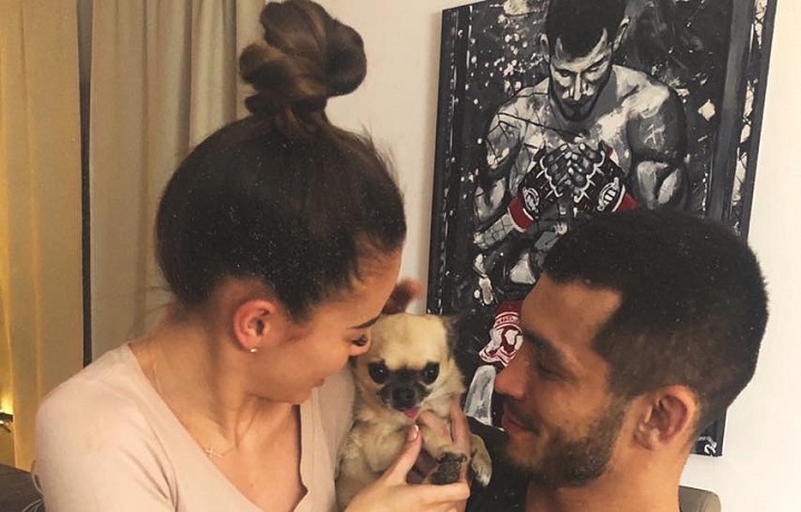 Monika se svým přítelem.