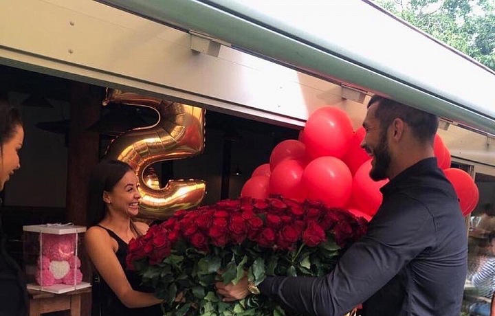 Monika se svým přítelem.