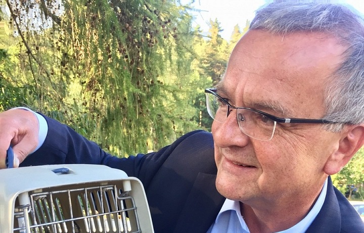 Miroslav Kalousek se zvířat nebojí