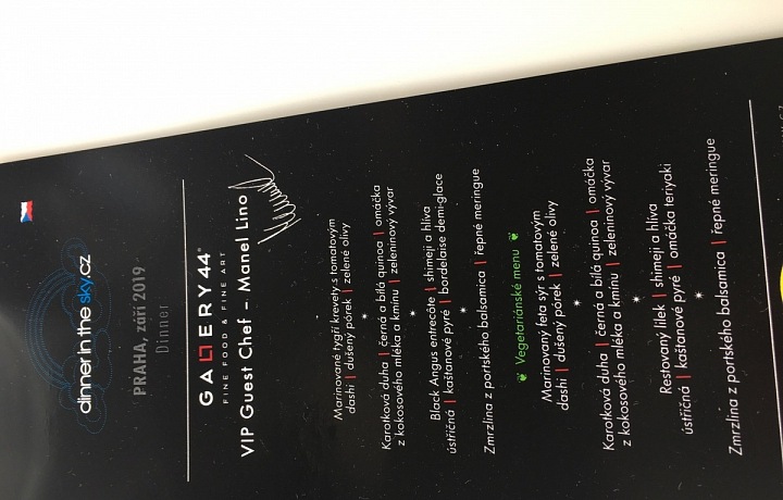 Menu připravil portugalský šéfkuchař.