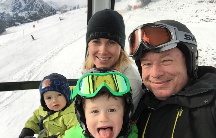 Lucca with her family