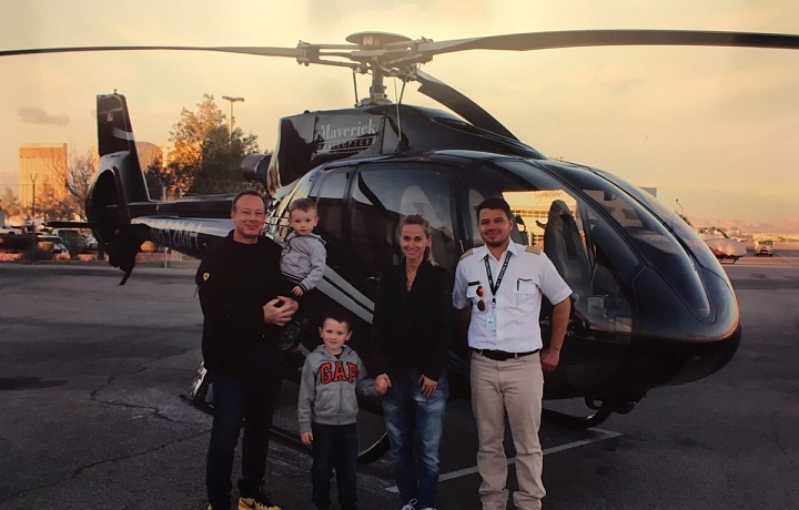 Lucca with her family
