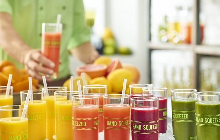 Čerstvé džusy v Marché