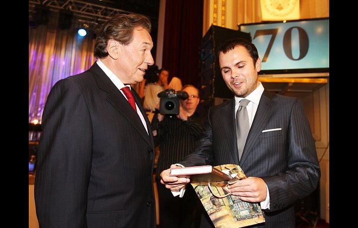 S Karlem Gottem na jeho 70. narozeninách. 