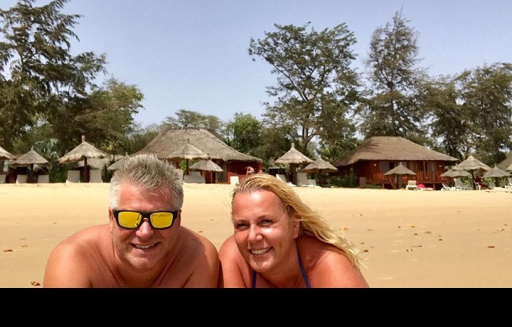 Klára Dostálová s manželem na dovolené.