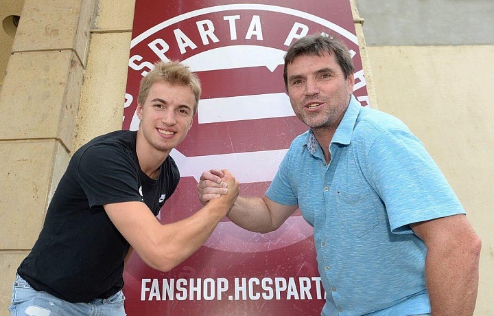 Lukáš Rousek s otcem