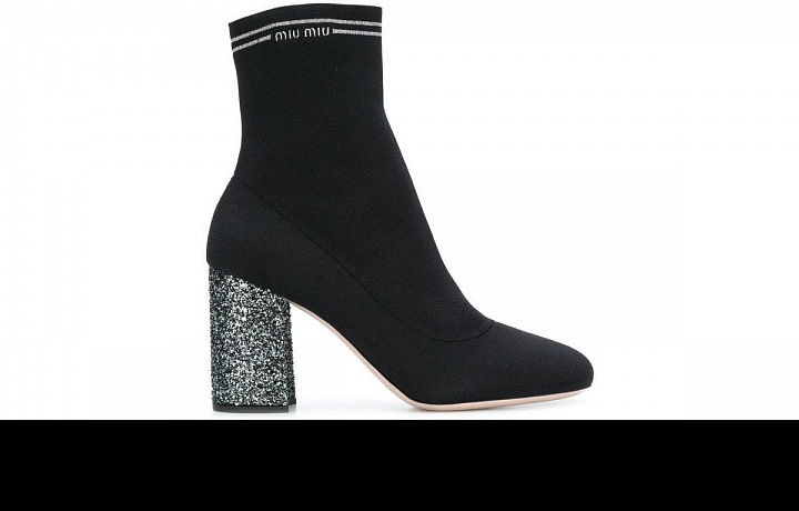 MIU MIU, Sock-Style Ankle Boots