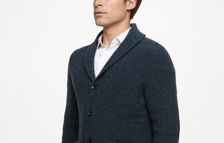 Pánský cardigan N.PEAL z kašmíru