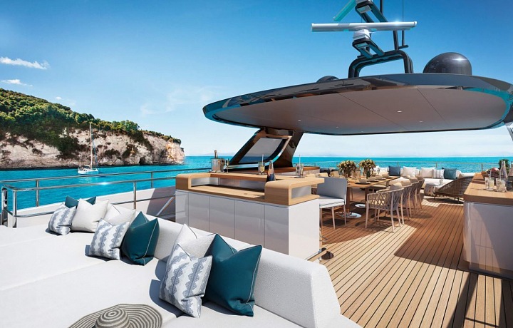 Snídani si můžete dát na palubě pod širým nebem.