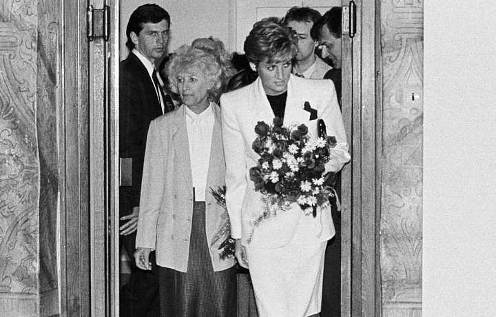 With princess Diana, who also dedicated her life to he others