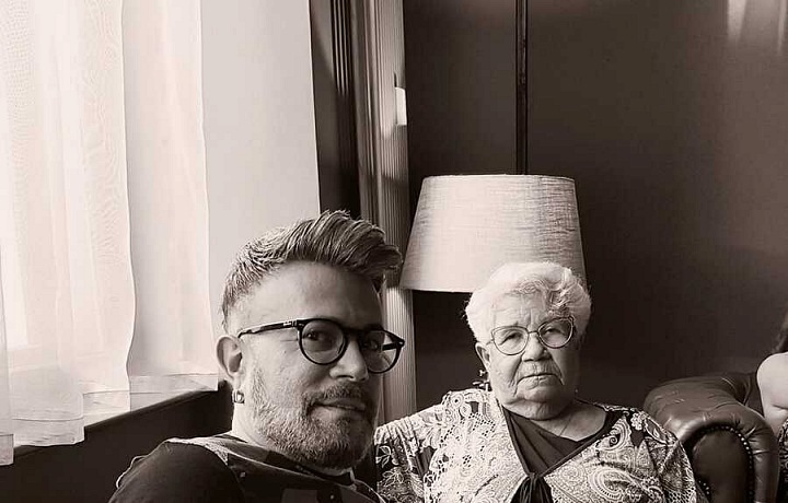 Osmany Laffita se svou milovanou maminkou. 