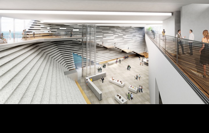 Museum V&A Dundee interiér, hlavní hala
