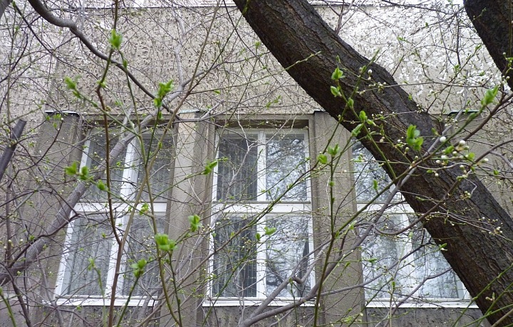 Boční část a typická velká okna