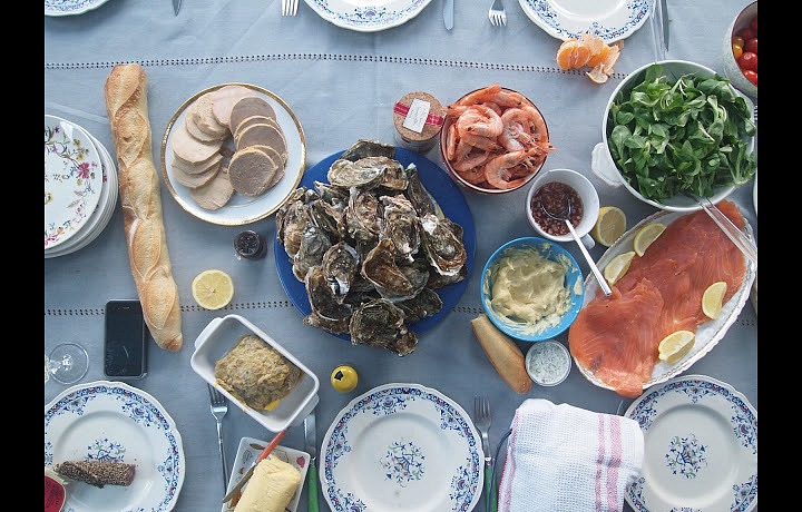 Francie - štědrovečerní stůl